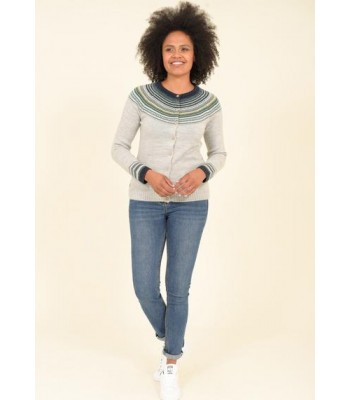 Brakeburn Fair isle Cardigan (Grey) AW21
